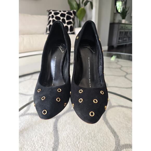 Giuseppe Zanotti Black Rivet Heels 36 US 6 - Picture 2 of 10